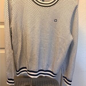 Chase Lands' End Black and White Crew Neck Sweater